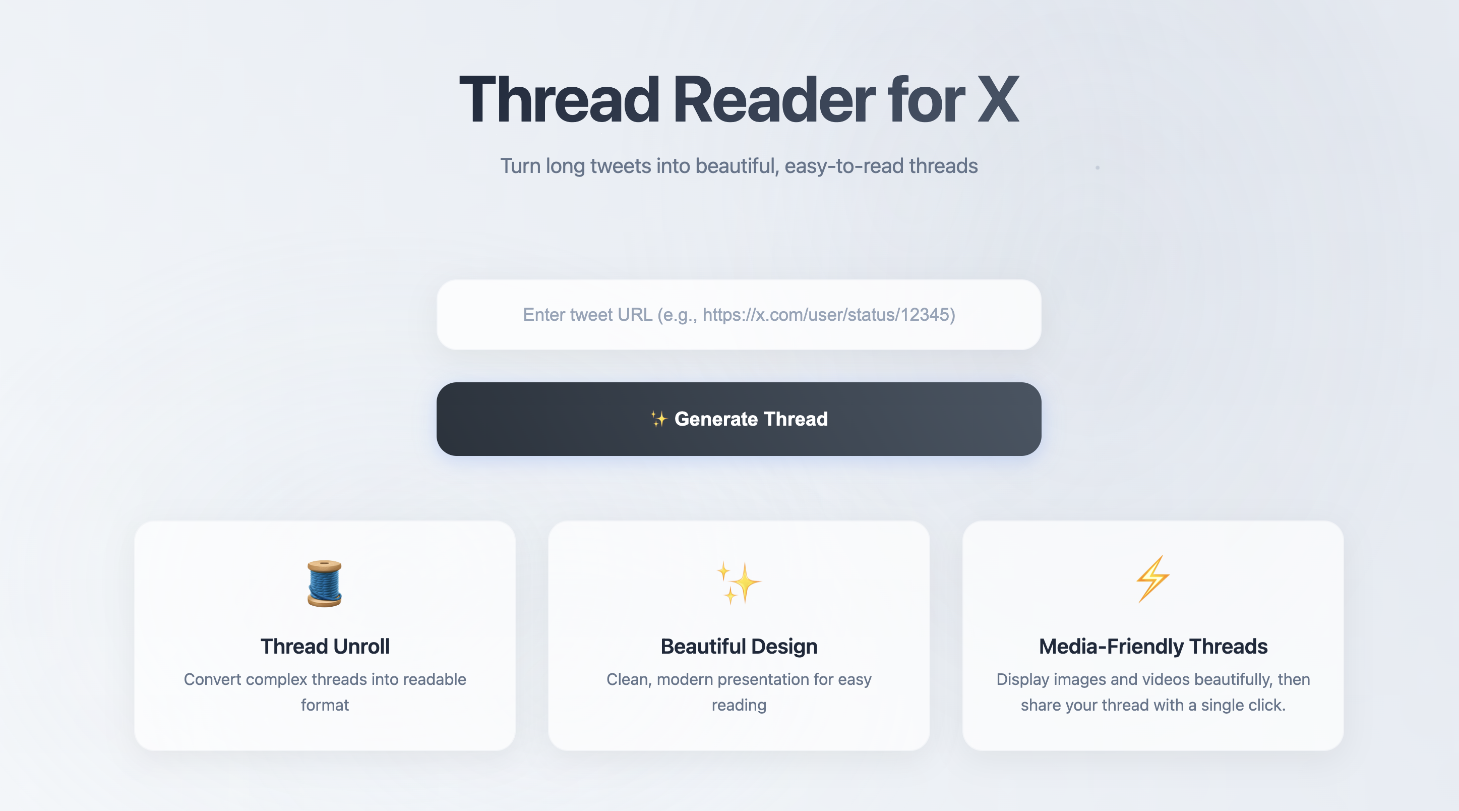 Thread Reader for X - Beautiful Thread Converter